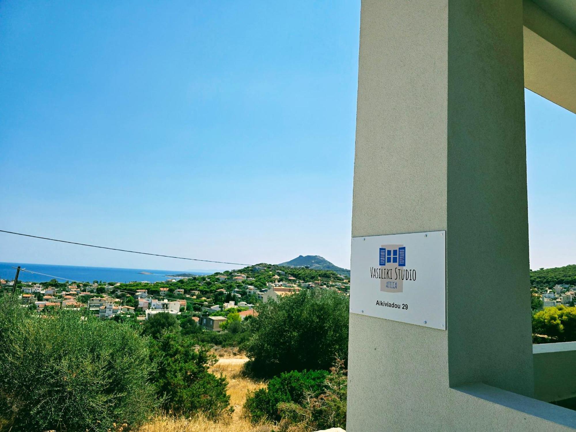 Vasiliki Studio, Beautiful New Built Appartement 10 Km To Airport Artemida  Luaran gambar